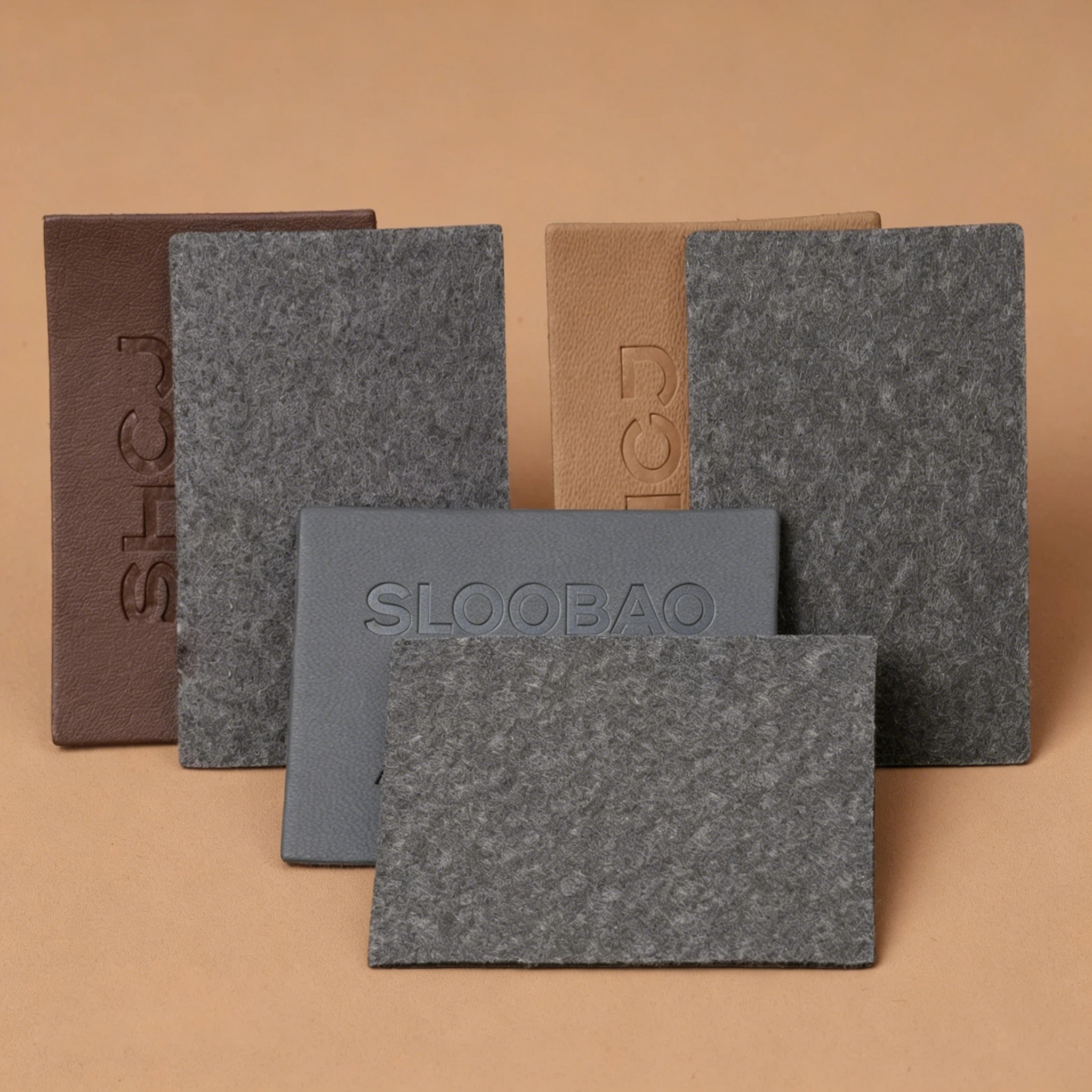 Customized PVC Frosted Leather Label Box Foreskin Brand DIY Scarf Custom Factory Wholesale Clothing Accessory view 5