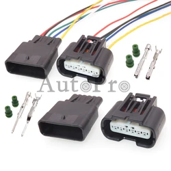 1 Set 6 Hole 7287-1380-30 AC Assembly Car Accelerator Pedal Waterproof Wire Connectors Auto Male Female Docking Socket For Honda