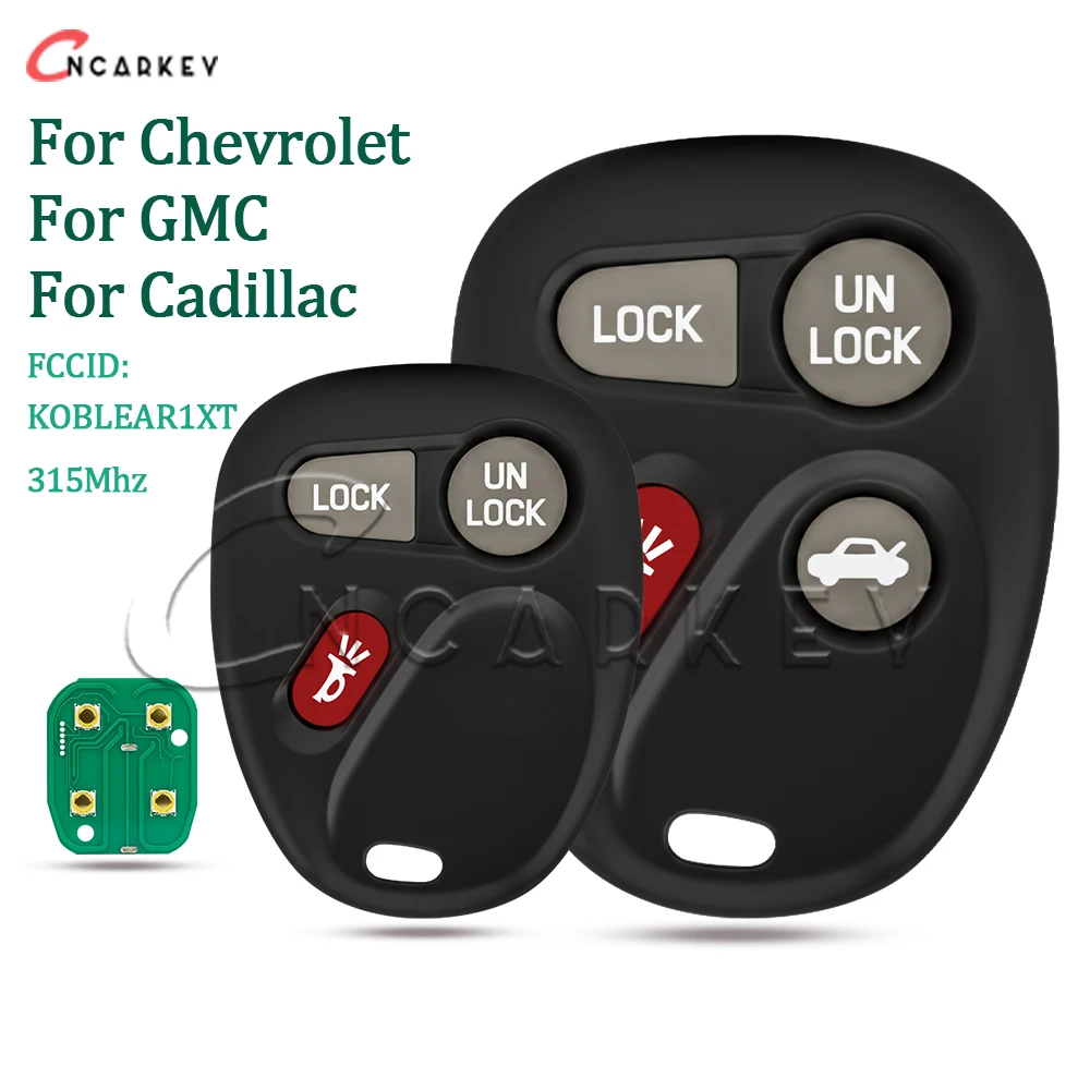 

KOBLEAR1XT For Chevrolet S10 Corvette Silverado Suburban Tahoe For GMC Yukon Sierra For Buick Remote Key 315Mhz Transmitter