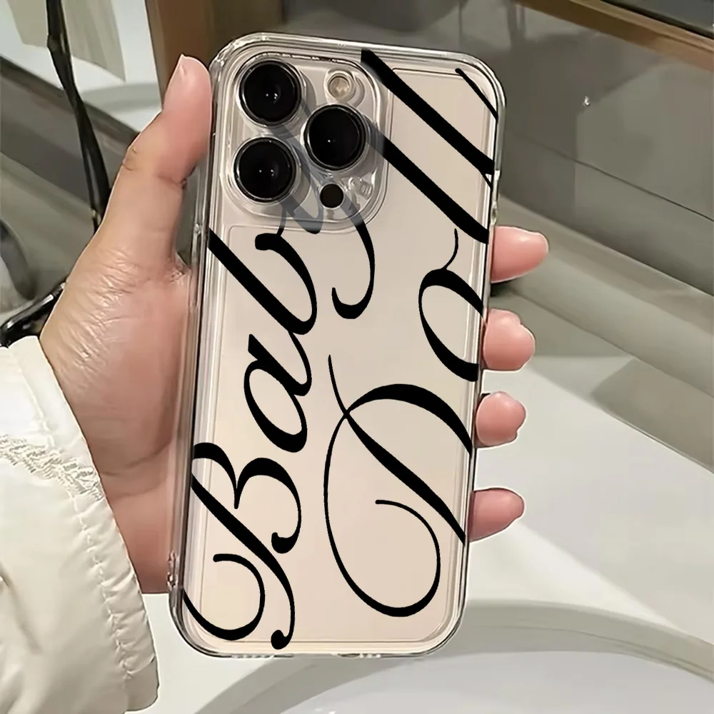 

Stylish Baby Doll Phone Case For iPhone 17 16 15 11 12 14 13 Pro Max Mini X XS XR 7 8 Plus SE4 17E Shockproof Transparent Cover