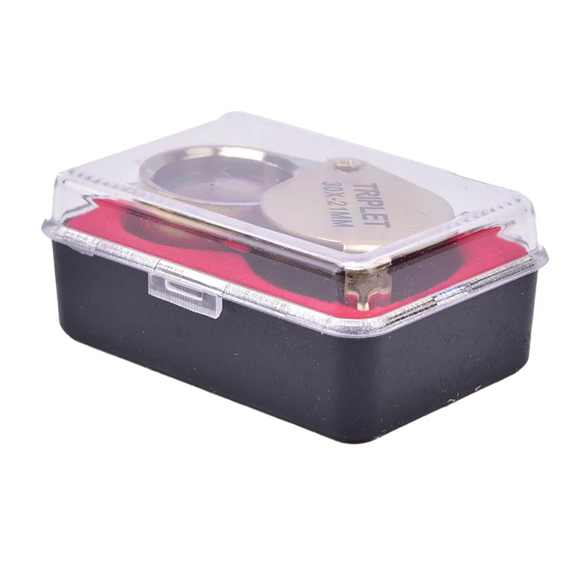 Universal 30x 30x21mm Magnifier Jewelers Gold Eye Tool Jewellery Folding Loupe Glass