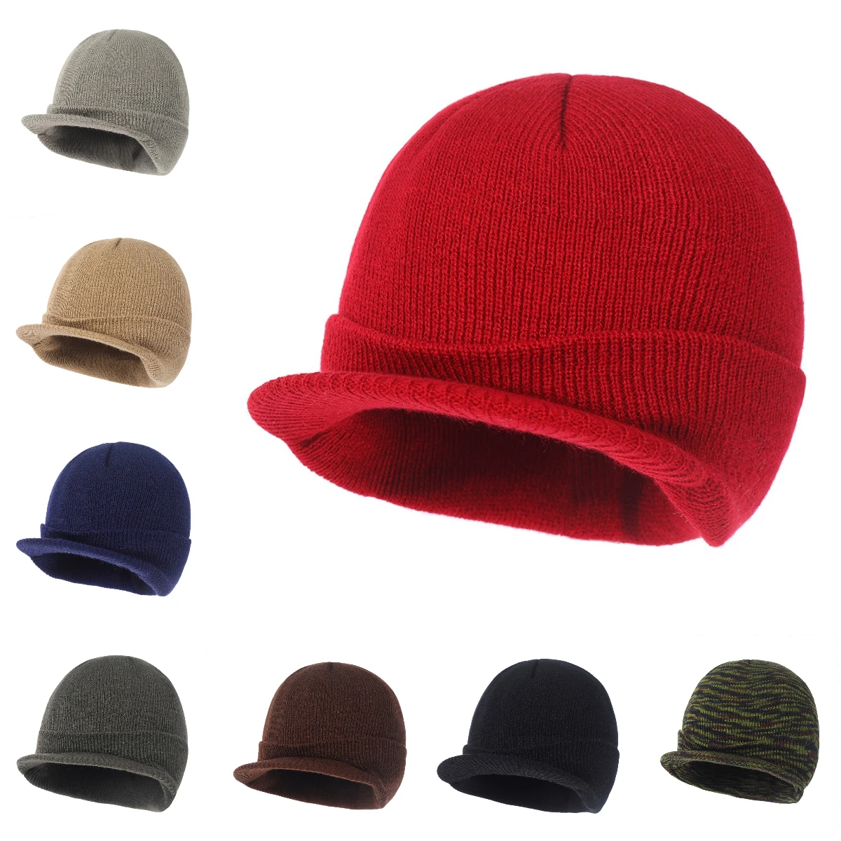 Short Eave Insulation Knitted Hat Unisex Classic Solid Color Versatile for Autumn and Winter Hooded Hat Comfortable Cold Hat