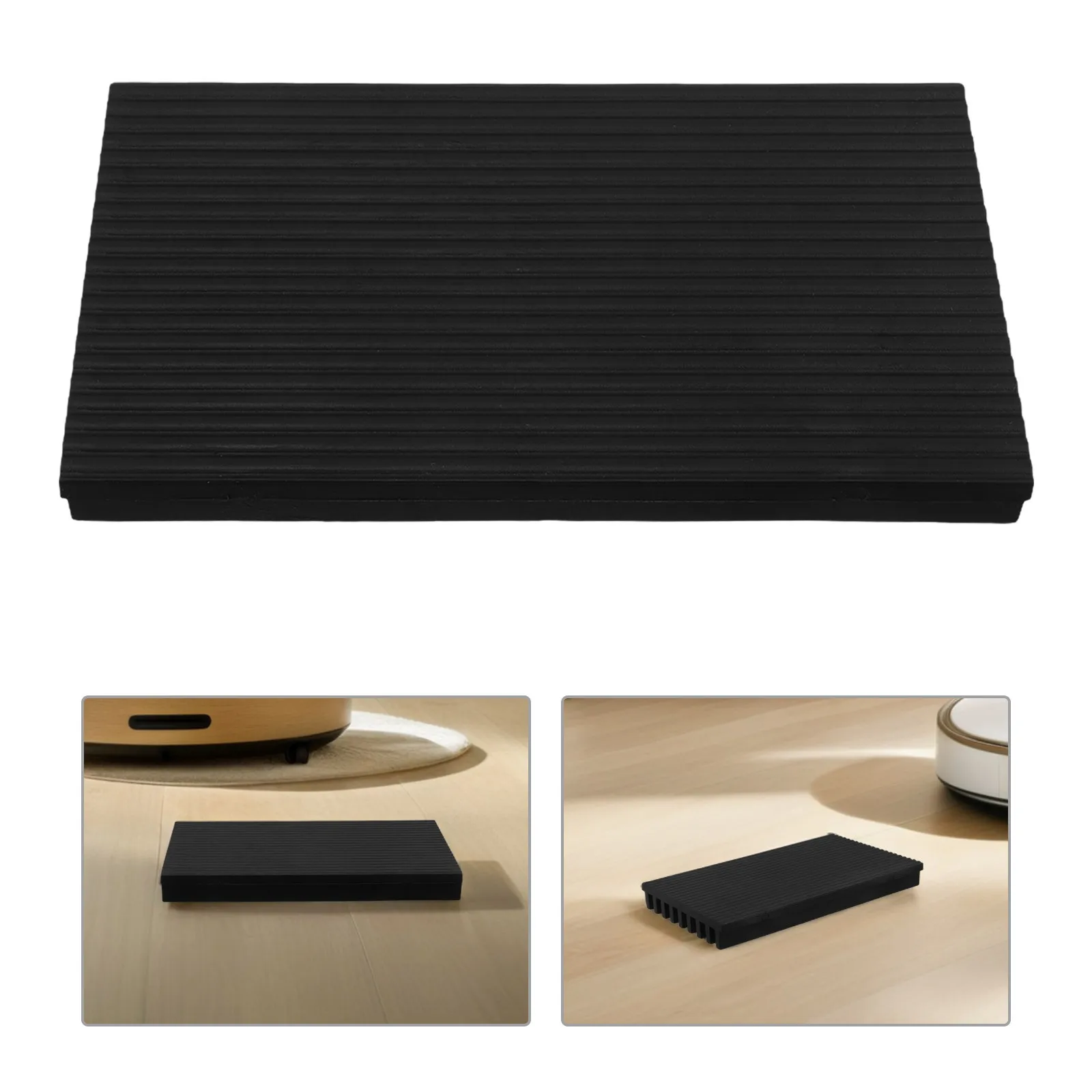 

17.3cm Robot Vacuum Floor Mat for Sliding Door Track - Ultra-Thin Threshold Ramp with Noise Reduction and High Elasticity