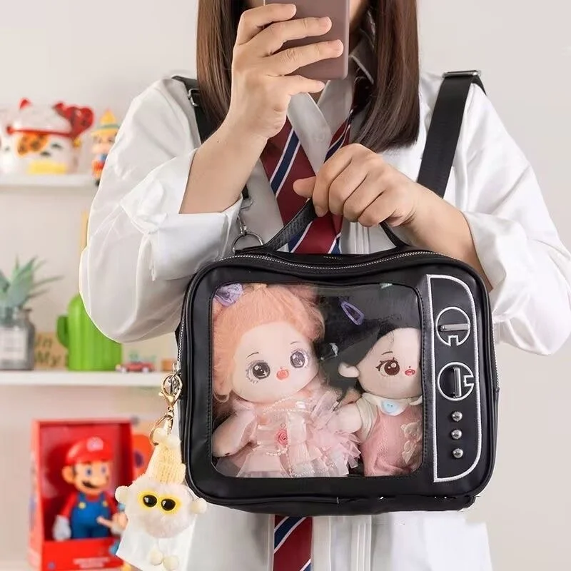Y2K Cute Clear ItaBag Women\'s Lolita Backpack Kawaii Girl Shoulder Bag DIY Display Transparent Pocket Japanese Doll Tote Handbag