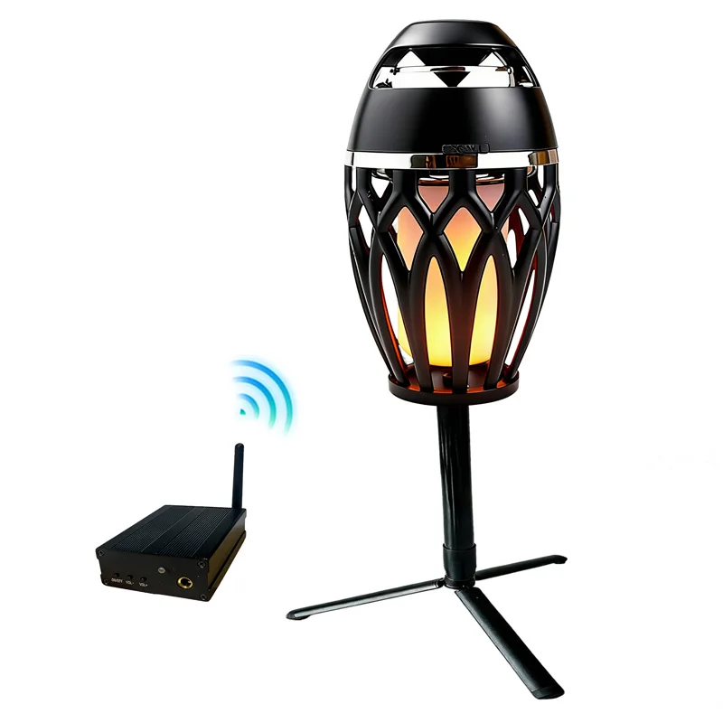 Newest DISCO Wireless Network Flame Speaker with RGB LED Lighting Hifi Stereo Sound Transmitter for Party Camping Events