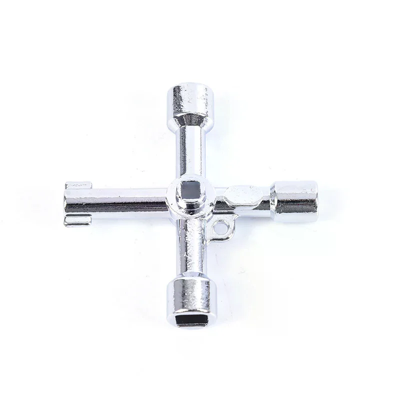 Multifunción 4 en 1 llave cruzada Universal llave triangular gabinete válvula aleación