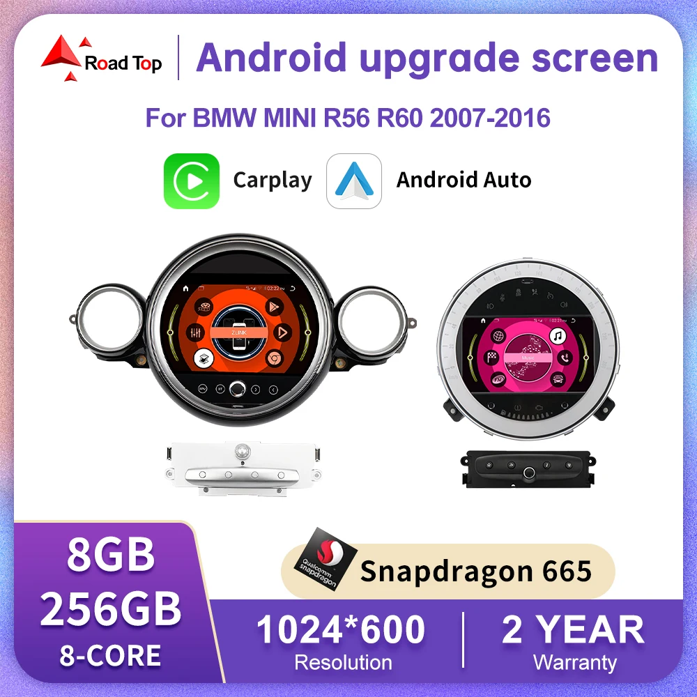 Revisión y recomendación del reproductor multimedia para coche Android 13 con pantalla para BMW Mini Cooper R56/R60 (2007-2016)