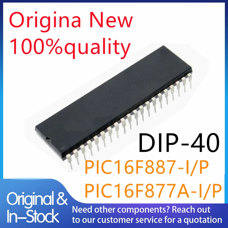 (1piece)100% New PIC16F887-I/P PIC16F877A-I/P PIC16F887 PIC16F877A DIP-40 Chipset
