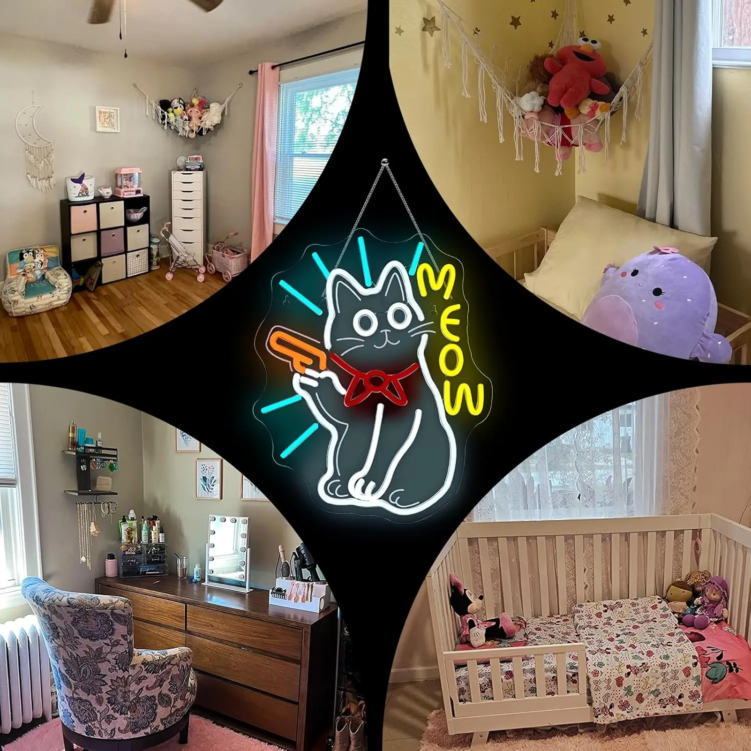 Gato bonito sinal de néon usb regulável led luz néon para o quarto sala de jogos homem caverna decoração para casa aniversário presente natal luz da noite