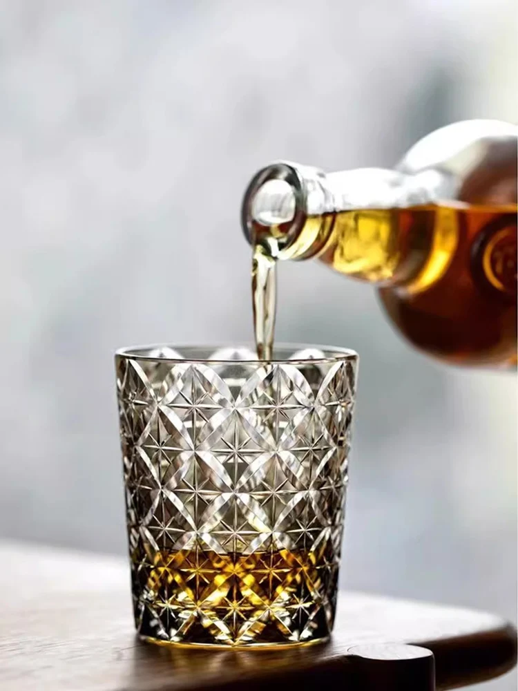 

Japanese Classic SEVEN GEMS‌ Figure Edo Kiriko Hand Cut Crystal Brandy Cup Whisky Glass Whiskey Snifter Drinks Mug Wineglass