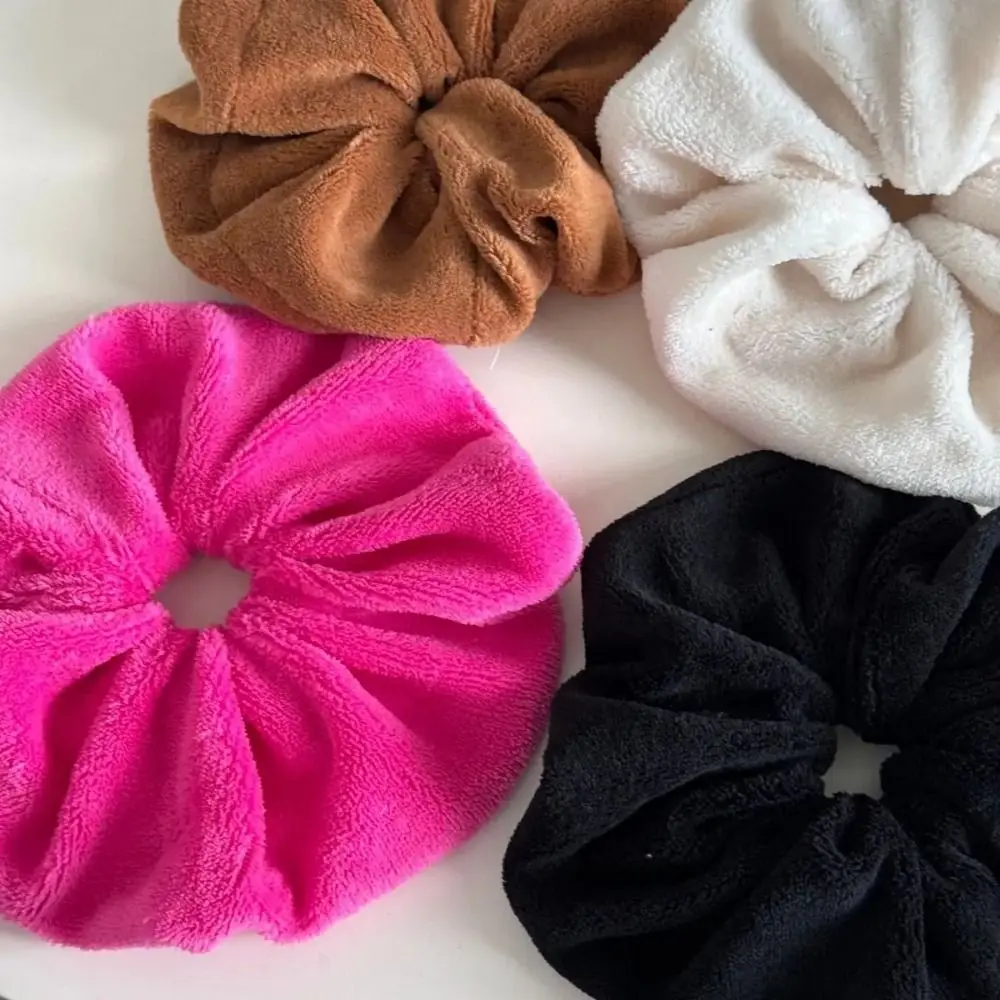 Fashion Extra Large Hair-drying Scrunchies Autum Winter Water Absorbing Faux Fur Hair Tie Elastic Hair Accessories Girls Women
