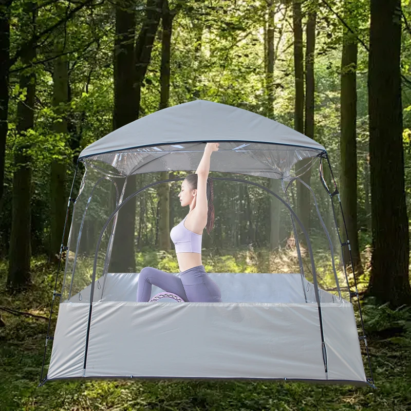 Clear Tent Outdoor For Fitness,Yoga Training,All Weather Tent Accommodate Yoga Clothing,Fishing Tackle,Bicycle,Fishing Clothing