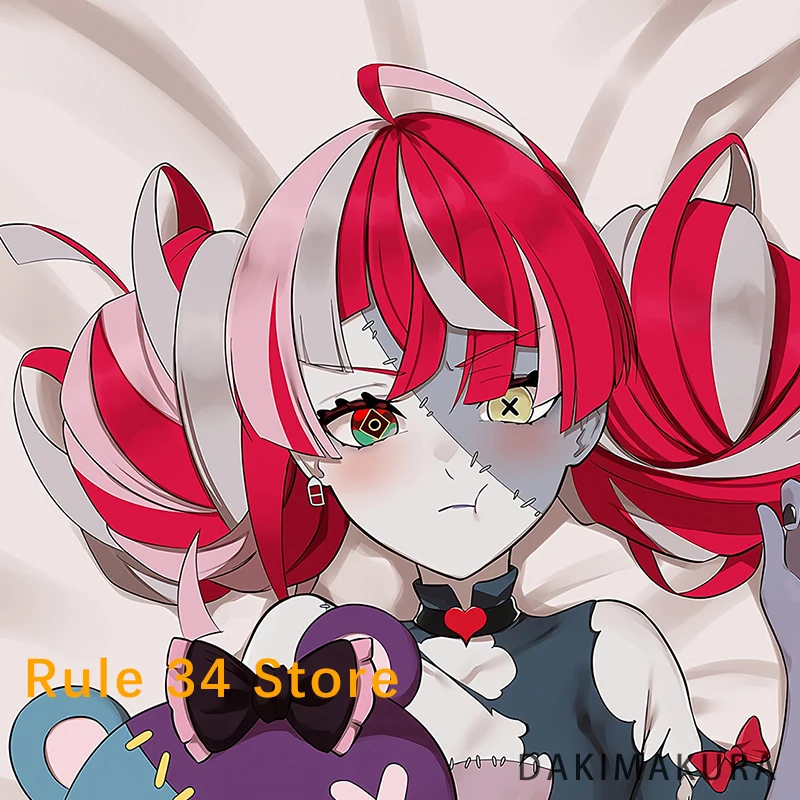 Hololive اندونيسيا Holoro Kureiji Ollie Dakimakura أنيمي مزدوجة الوجهين طباعة الحياة حجم وسادة للجسم غطاء المخدة