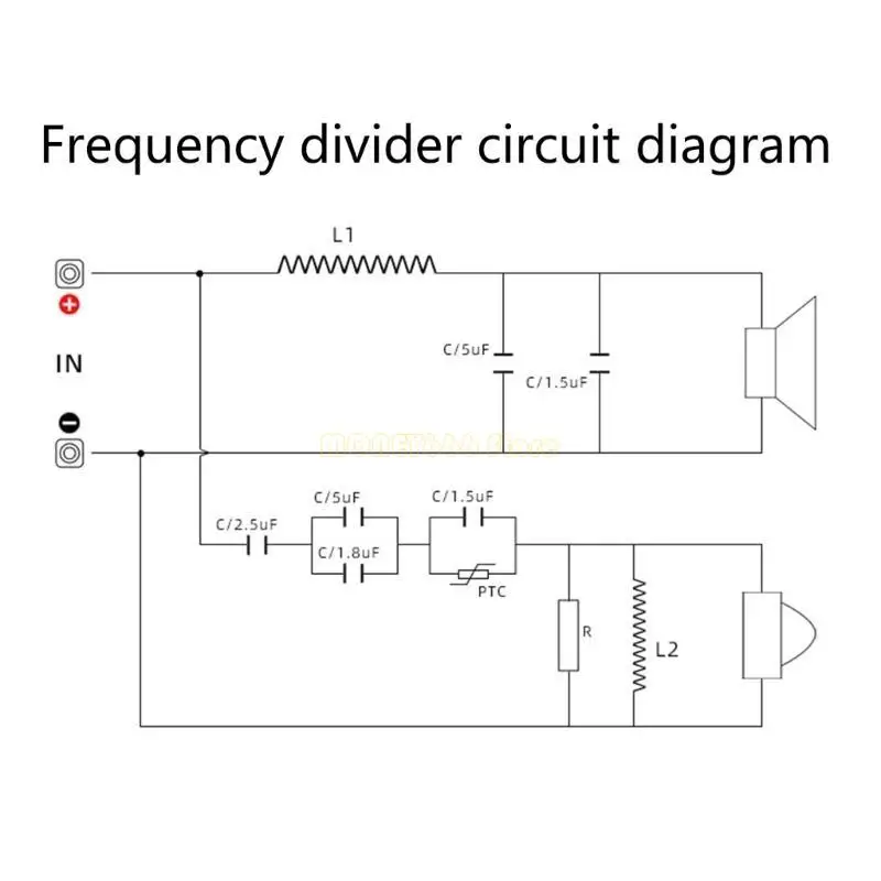 F62C 1PC 450W 2 Way Speaker Spexider Dister Tenter Bass Crossover Filter Amplifier Home Sound Theater