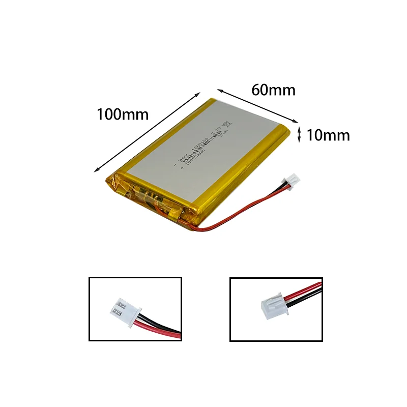 La batería de polímero de litio recargable 1260100 3,7 V 10000mAh se puede utilizar en un pequeño instrumento de belleza electrocrógrafo PDA