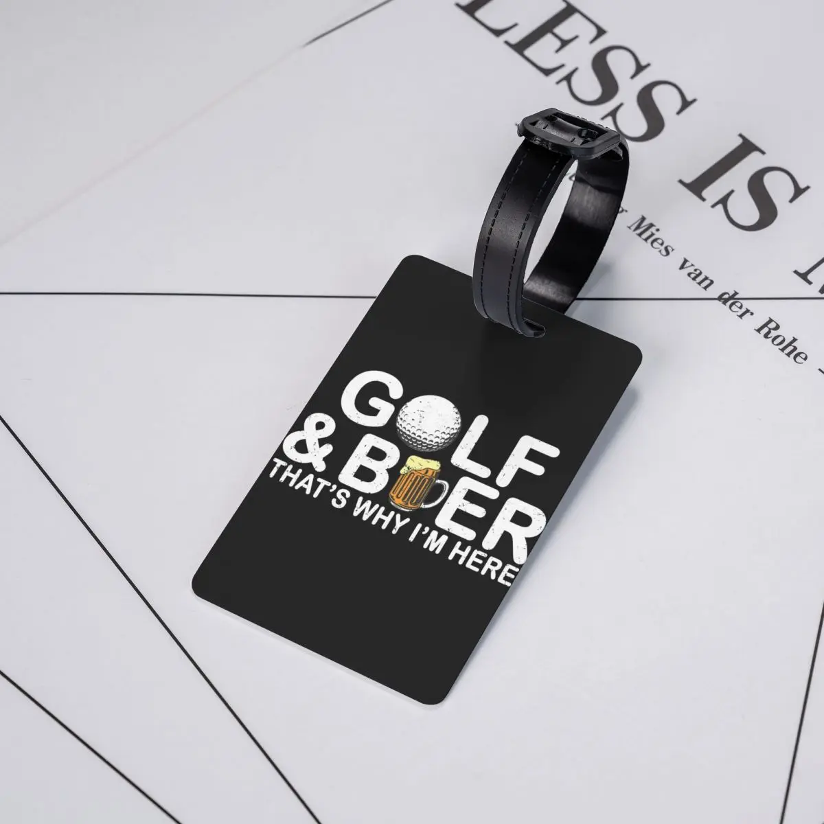 Funny Golf And Beer Quote Luggage Tag for Suitcases Privacy Cover Name ID Card