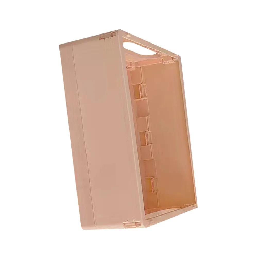 Easy Clean Foldable Storage Basket Desk Organizer Book Container Multi-Purpose Plastic Stationery Box Desk Basket