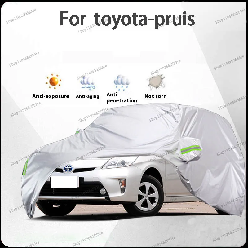 

For Toyota Prius Fit Car Cover - Waterproof, Dustproof, Sunshade (UV), Snowproof | Silve Full Cover with All-Day Protection