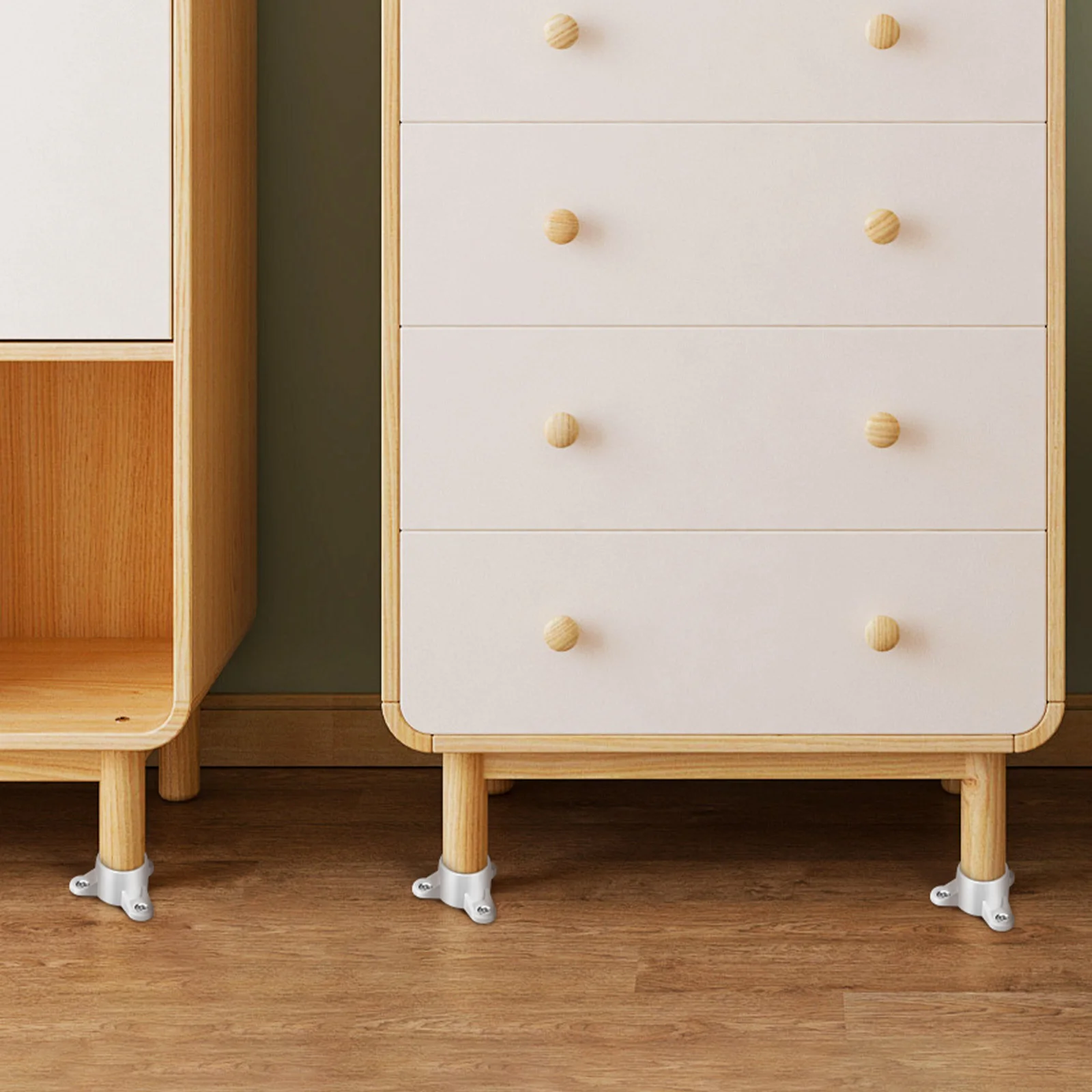 

12Pcs Table Leg Cap Fittings PVC Flange Plastic Screw Protective Covers for Furniture Feet Chair Stool Floor Protection