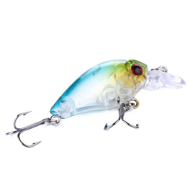 Little Fat Rocker Fake Fishing Lure 4.5cm 4g Floating Micro Bait with White Stripes Universal Model for Angling Simulation