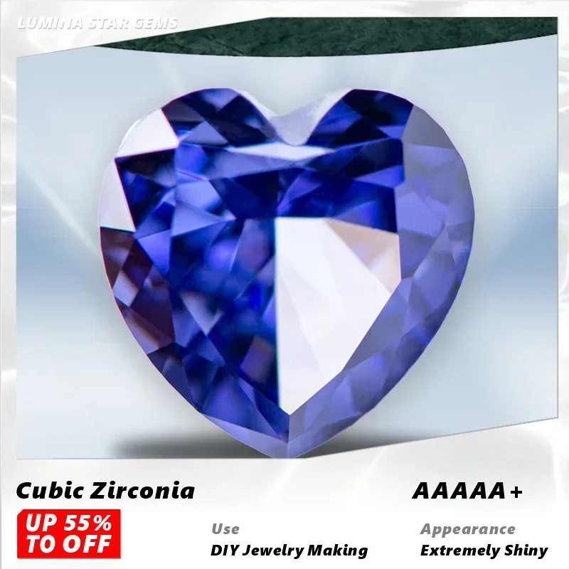 

L-TOP кубический цирконий, оптовая продажа, без сертификата, измельченный лед, в форме сердца, танзаниский цвет, подвески, бусины для изготовления ювелирных изделий своими руками