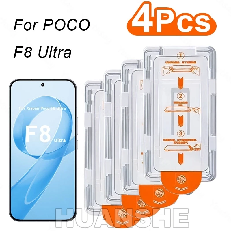 

Oleophobic Coating Dust Free Easy Install Tempered Glass Screen Protector for Xiaomi POCO F8 Ultra