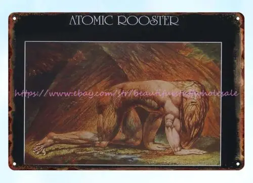 home bedroom design 1970 Atomic Rooster Death Walks Behind You metal tin sign