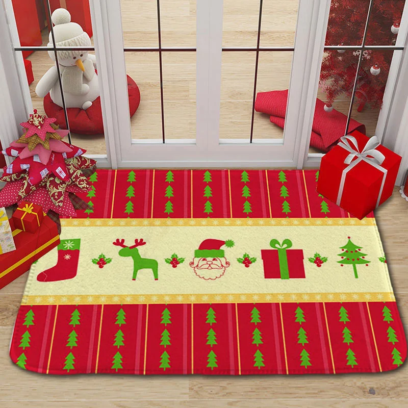 

Christmas Carpet Antislip Alfombra Rug Tapis Tapete Floor Door Mat Tr Bedroom Kitchen Bathroom Casa E Jardim Maison Decor