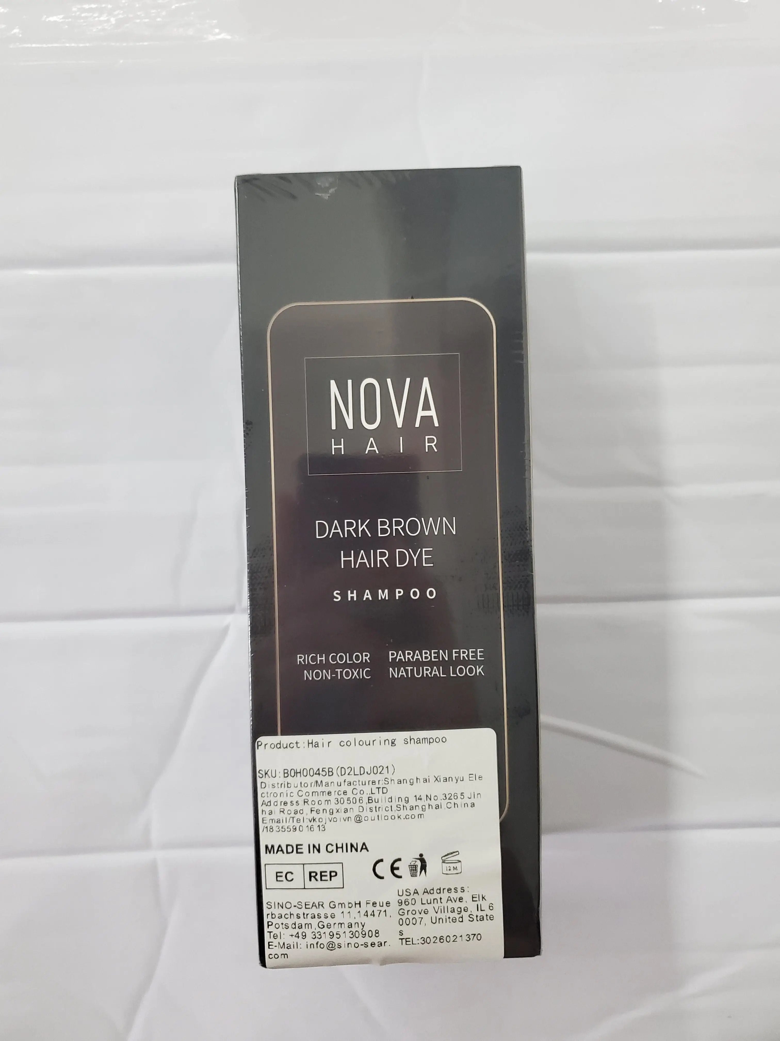 

Шампунь для краски для седых волос для женщин и мужчин Натуральная краска для волос Набор полуперманентных шампуней для краски для волос Черный Коричневый Фиолетовый