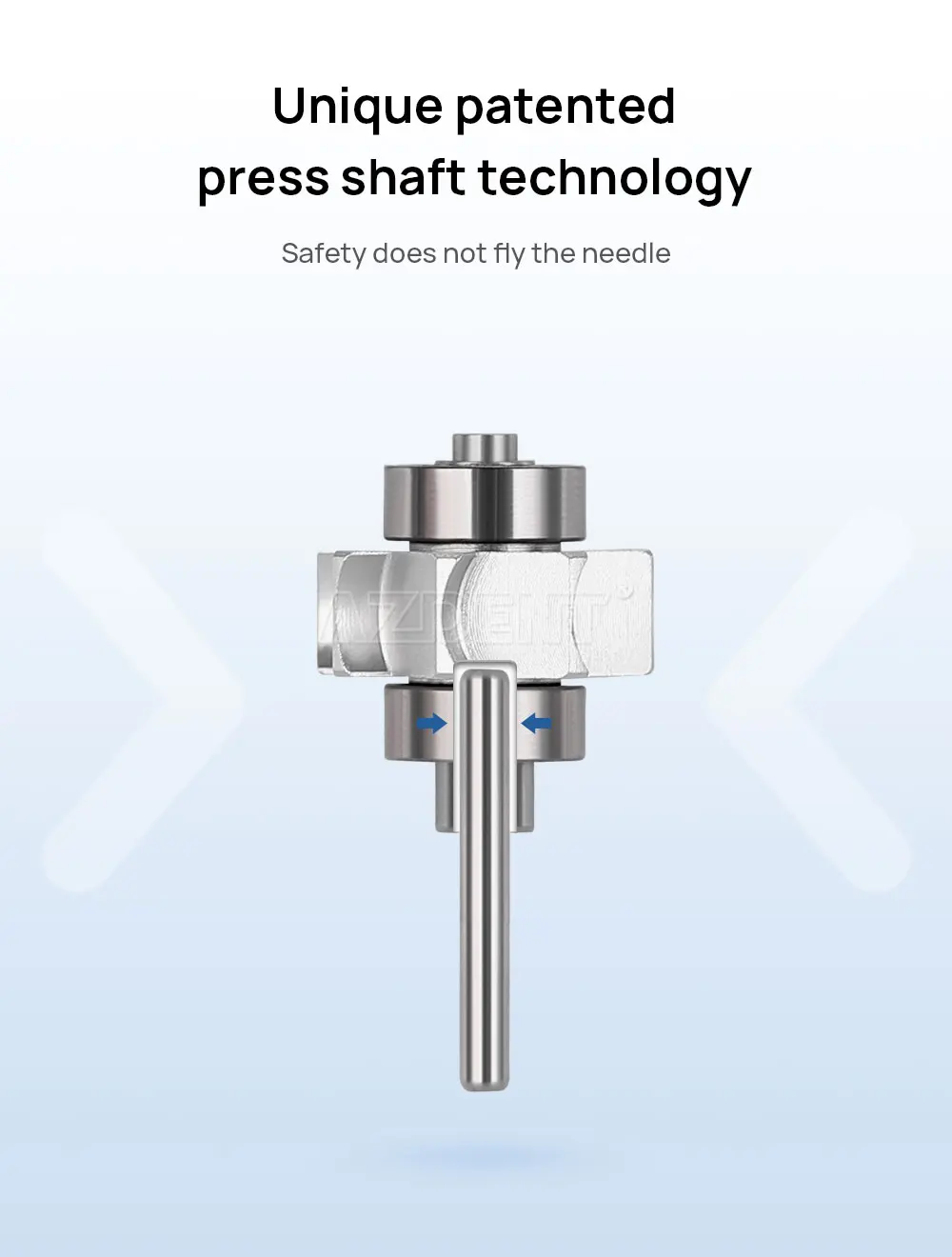 AZDENT Dental High Speed E Generator LED Handstück Air Turbine Keramik Lager Drehmoment Kopf Push Button Triple Wasser Spray – Detail 2