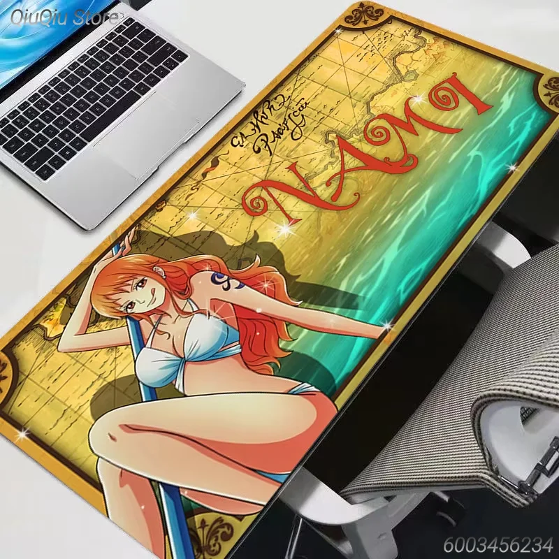 Large Gaming Mouse Pad One Piece Nico Robin Anime PC Computer Gamer Desk Mat For CS GO LOL Laptop Kawaii Mousepad