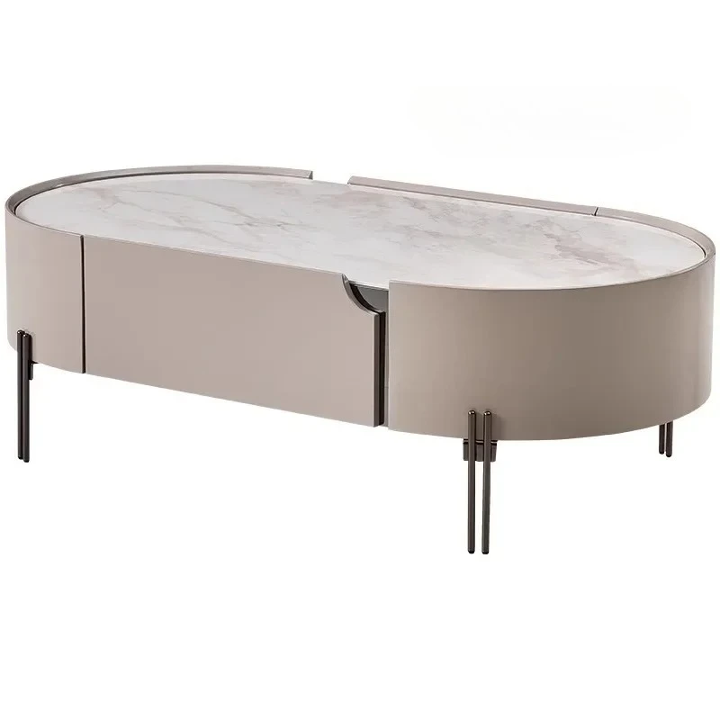 LJYFTavolino da caffé Itali minimalista con lastra di roccia per picolo appartamento، novo design creativo، Moderno،legg #1