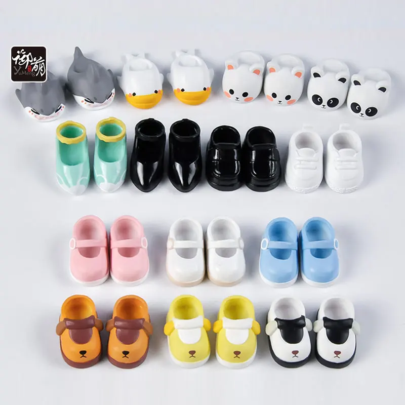 New Ob11 Doll Shoes Cartoon Animal Shark Panda Rabbit Shoes Slipper Sneakers For Obitsu11, GSC, P9, 1/12 bjd Doll Accessories