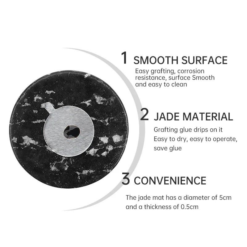 1個入りまつげ接着剤パレット移植用ガスケット丸型パレット翡翠石まつげエクステ接着剤パレットホルダーパッドツール