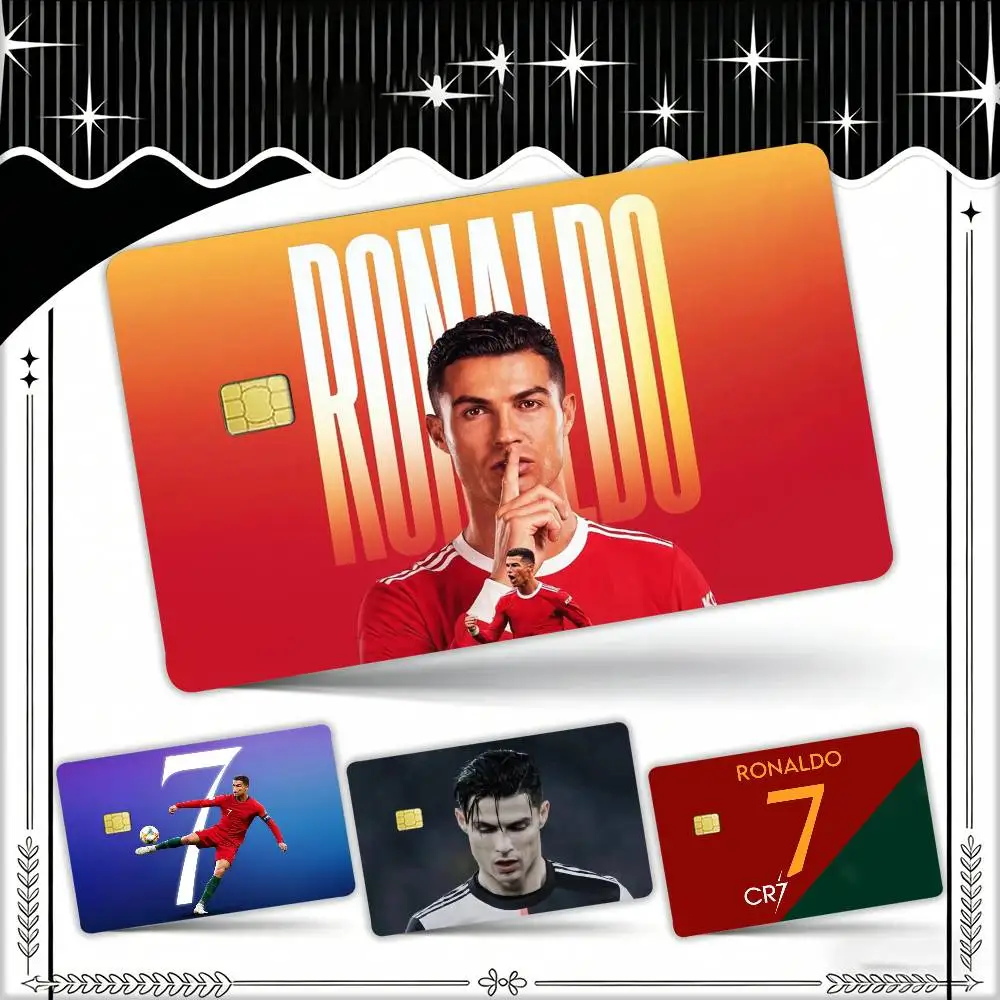 

Football C-ristiano R-onaldo Waterproof Film Skin Cover Credit Card Stickers Debit Front Bank Bus Pass