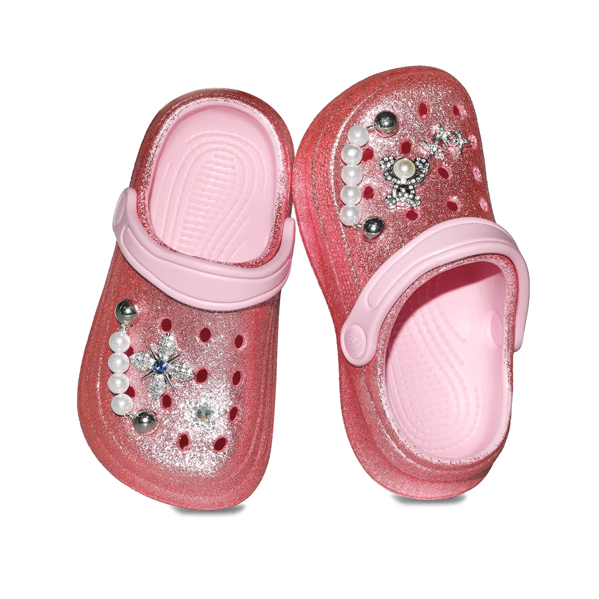 Glitzernde Clogs und Pantoletten für Kinder, leichte EVA-Gartenschuhe, rutschfeste Sandalen, atmungsaktive Slip-On-Schuhe für drinnen und draußen 168 – Detail 6