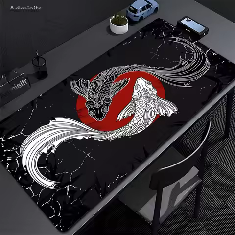 Fish Anime Mouse Pad PC Gaming Accessories PC Gamer Cartoon Deskmat Computer Rubber Table Mat Laptop Keyboard Mousepad Gift