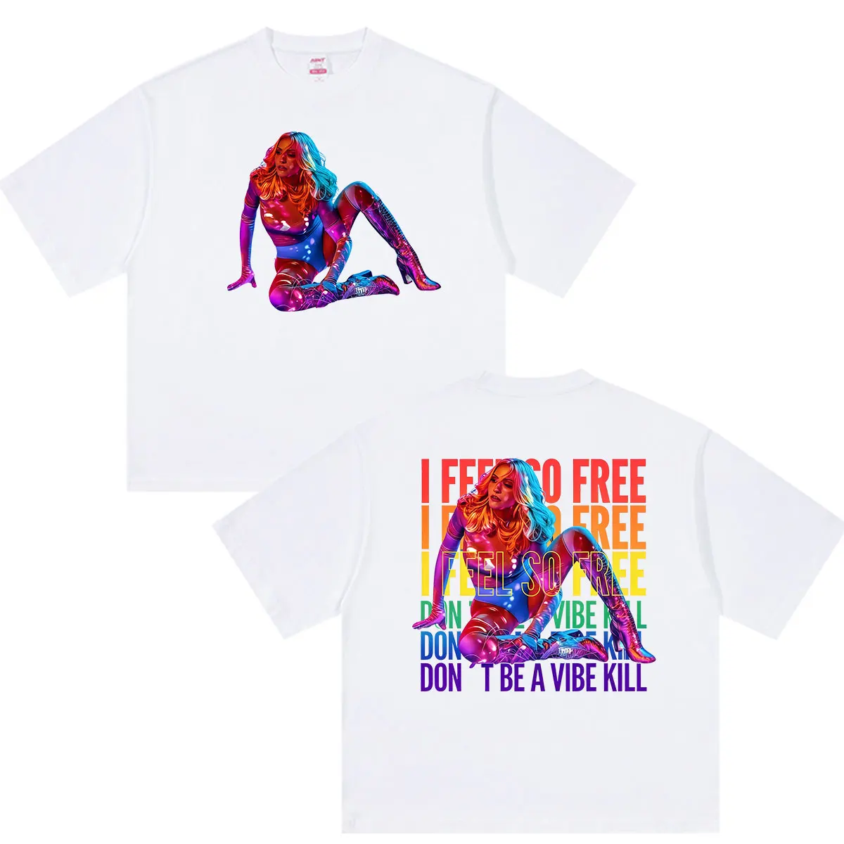 Madonna I Feel So Free Album 2026 Graphic T Shirt Men Women Aesthetic Clothing Fashion T-shirts Vintage Oversized Cotton T-shirt