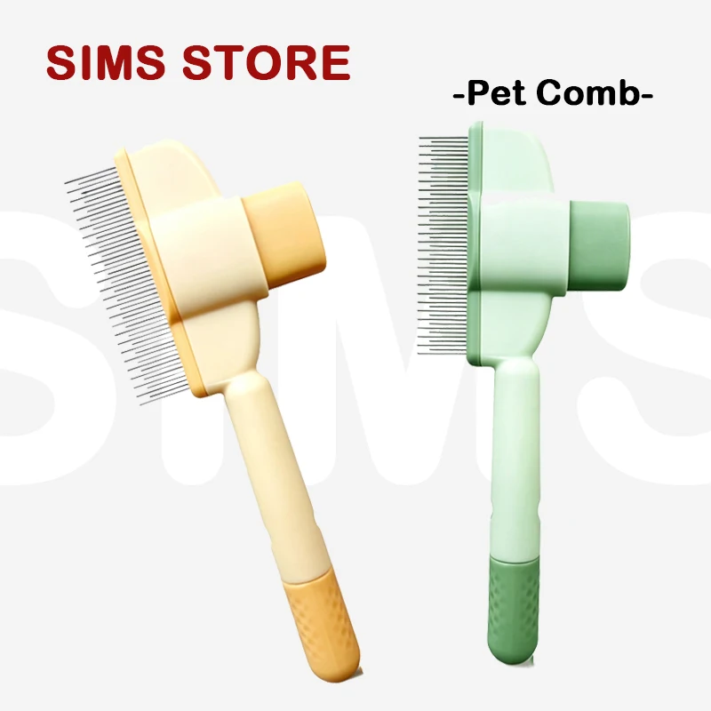 Bestseller Self Cleaning Pet Grooming Brush Dematting Comb Anti Shedding Remove Loose Hair Dog Cat Row Comb Removes