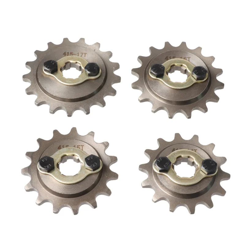 Motorcycle 415 Front Engine Sprocket 14T 15T 16T 17T 17mm Transmission Gear for Off-Road ATV Four-Wheel Karts Quad Vehicles