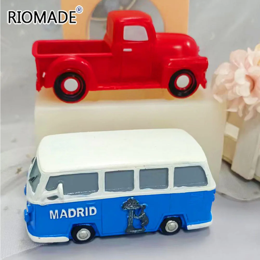 3d Simulation Car Bus Taxi Boat  Cake Decoration Baking Supplies Simple Style Diy Resin Aromatic Silicone Mold