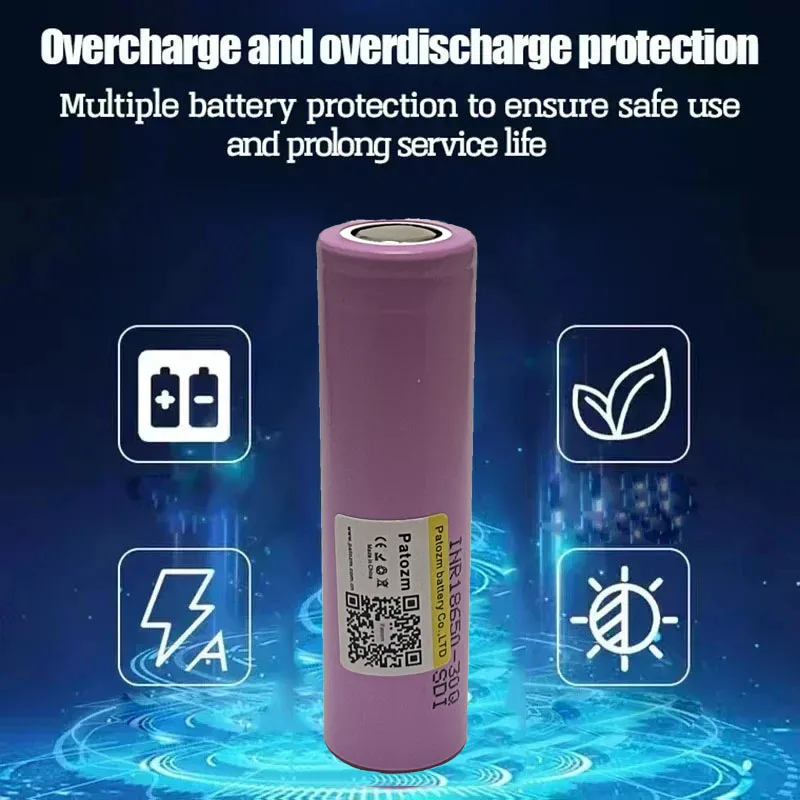 30Q 18650 البطارية الأصلية 3000mAh 3.7V قابلة للشحن ليثيوم أيون لمصباح يدوي كاميرا المصباح المحمولة المتكلم أدوات كهربائية