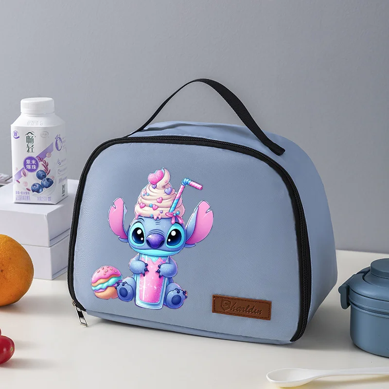 Lilo & Stitch Insulated Lunch Bag Angel Insulation Bento Pack Aluminum Foil Bag Meal Pack Ice Pack Student Bento Lunch Handbag