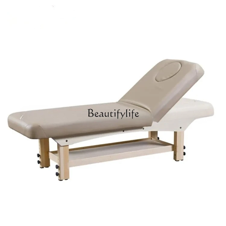 

02*Beauty and Wellness Center Massage Wood Adjustable Massage Physiotherapy Embroidery Body Bed