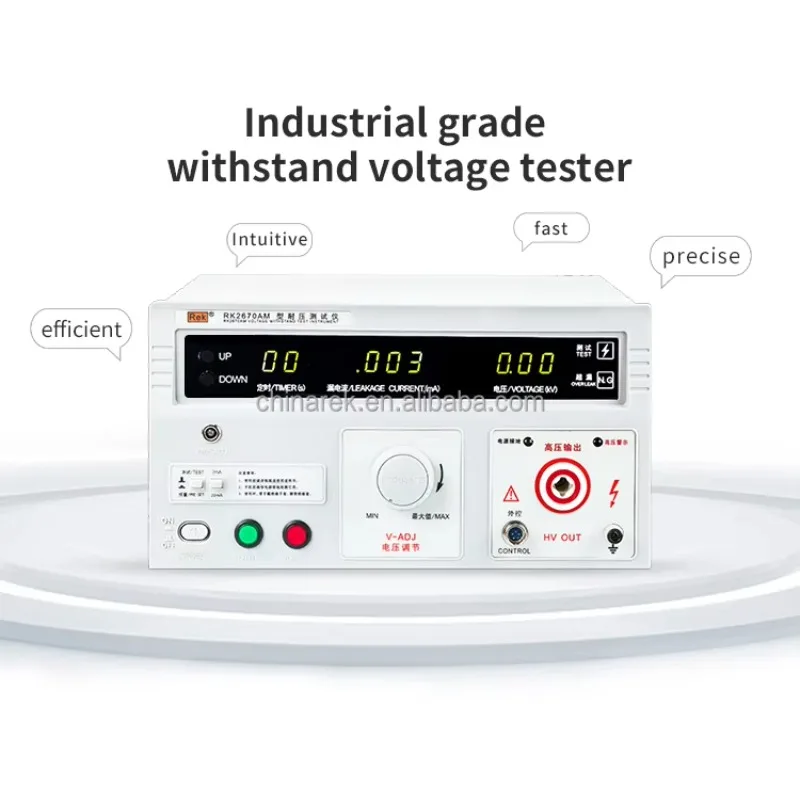 Ranlraka RK2670AM Withstand Voltage Tester Optional PLC Interface Voltage AC 5kV Breakdown Current AC 20mA Chinese Factory China