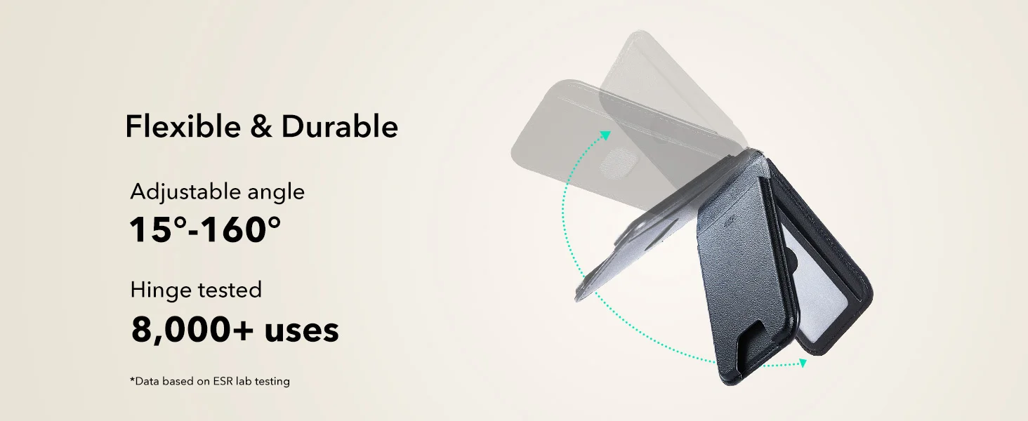 ESR for MagSafe Wallet 5 Card Holder for Phone Case RFID Blocking Magnetic Wallet for iPhone 17/16/15/14/13&Selected Samsung