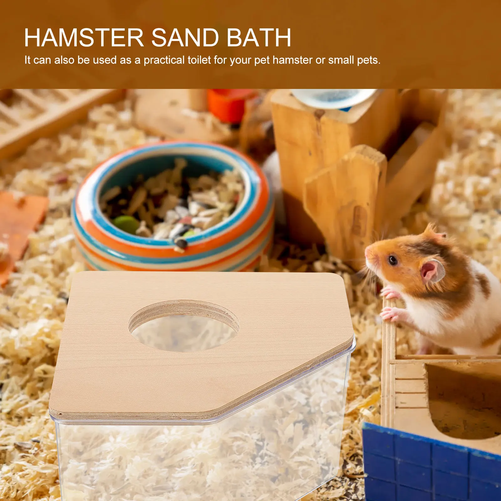 

Hamster Bathtub Clear Bathroom WearResistant Reusable Portable FishTank Accessories Household PetSupplies TransparentS