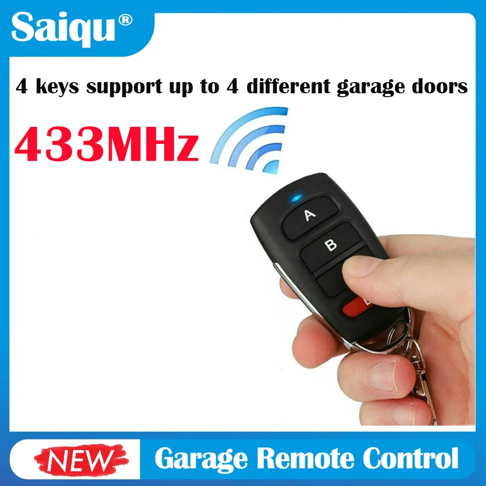 

4-кнопочная кнопка ABCD, 433,92 МГц, копирующий код, Дубликатор с дистанционным управлением для открывания гаражных ворот