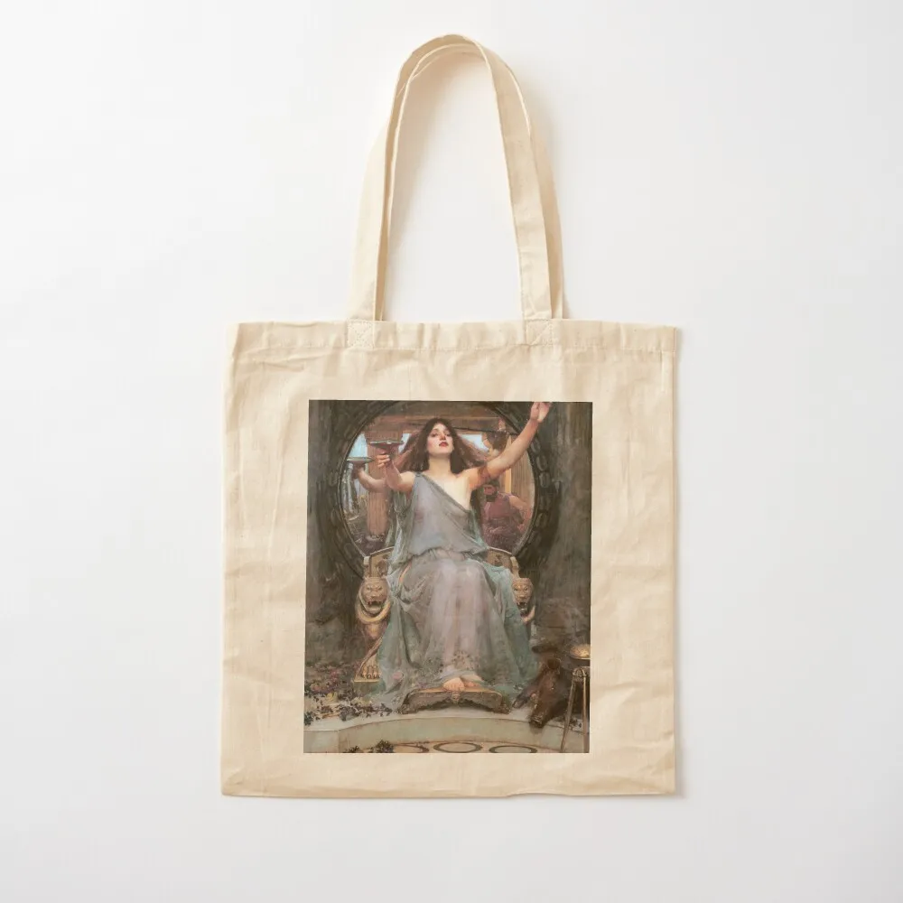 John William Waterhouse - Circe offering the Cup to Odysseus Tote Bag free delivery bags cute pouch bag Canvas Tote Bag