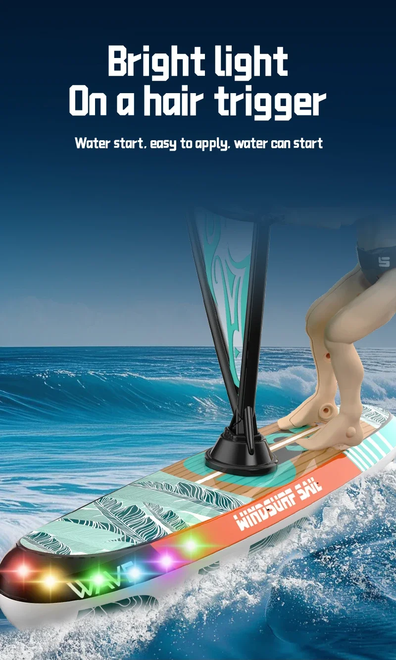 2.4G Electric Remote Control Racing Sailboat Frequency With Light Waterproof High Speed Endurance Children's Water Toys